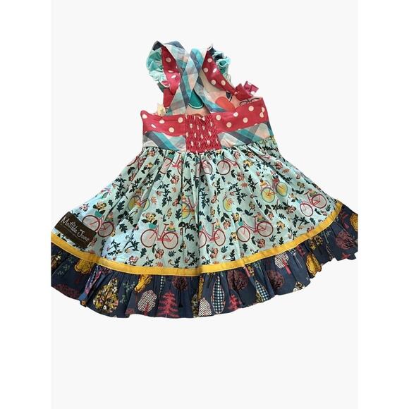 Matilda Jane Dress Size 2 Bicycle Apples Fall Back to School 2 sets available tw - Picture 3 of 6